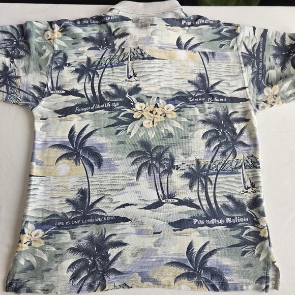 Tommy Bahama Vintage Tropical Print Polo Shirt, Size Medium - Picture 8 of 12